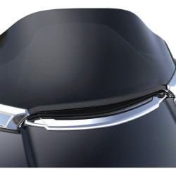 PartzBiz HD DS20402213 - Ciro Chrome สีขาว LED Center Fairing Vent Trim Harley Road Glide FLTR 15-18 | 40020