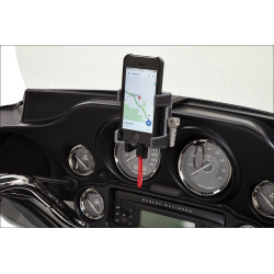 PartzBiz HD DS44020596 - Ciro Fairing Mount Premium Smartphone/GPS Holder with Charger Harley 14-16 FLH/T | 50217 PartzBiz HD DS44020596 - Ciro Fairing Mount Premium Smartphone/GPS Holder with Charger Harley 14-16 FLH/T | 50217
