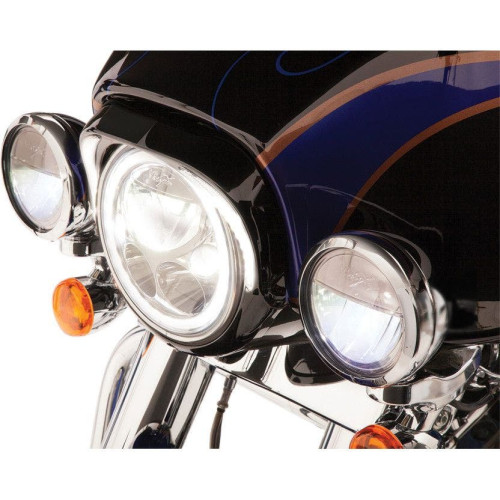 PartzBiz HD: 4420944-Ciro Gloss Black LED 7" Headlight Bezel Trim Ring for Harley FLH/T 96-13 45211 PartzBiz HD: 4420944-Ciro Gloss Black LED 7" Headlight Bezel Trim Ring for Harley FLH/T 96-13 45211