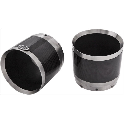 PartzBiz HD: 4420953-Ciro Stainless Carbon Machined Muffler Tips Ciro Megaphone / Straight (Pr) | 31400