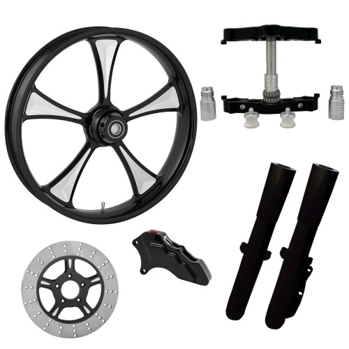PartzBiz HD: 4420890-Clutch Eclipse 23" Wheel Tire Single Side w/ Raked Triple Trees Lowers & Sliders | CLUTCH-SNGL-ECL-KIT-23PCKG