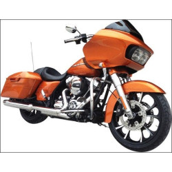 PartzBiz HD DS02012208 - Coastal Moto Black Cut Largo 3D 21" Front Cast Wheel Only Harley 08-17 Non ABS | 3D-LGO213BC
