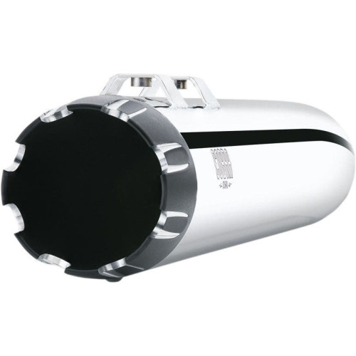 PartzBiz HD: 4420804-Cobra 4" Round NH Series Chrome Dual Cut Slip On Mufflers for Harley FLH 17-18 | 6267