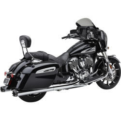 PartzBiz HD CBU-5206 - Cobra 5206 Chrome Dual Cut Neighbor Haters 4.5" Slip-On Muffler Indian 15-Up