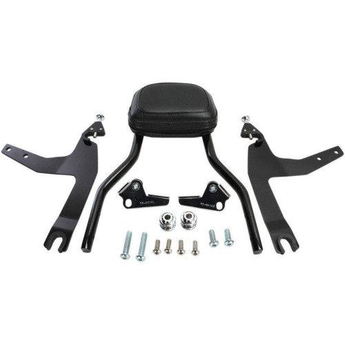 PartzBiz HD: 4420752-Cobra 602-2002B Black Complete Detachable Backrest Kit Harley 07-17 FL/ST 200mm | 602-2002B