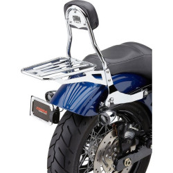 PartzBiz HD CBU-602-2004 - Cobra 602-2004 Chrome Complete Detachable Backrest Kit Harley 06-17 Dyna FLD | 602-2004