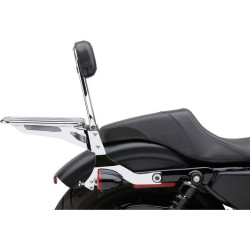 PartzBiz HD CBU-602-2005 - Cobra 602-2005 Chrome Complete Detachable Backrest Kit Harley Sportster XL 04-19 | 602-2005