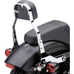 PartzBiz HD CBU-602-2021 - Cobra 602-2021 Chrome Mini 11" Square Detachable Backrest Kit Harley 00-05 FL/FX | 602-2021