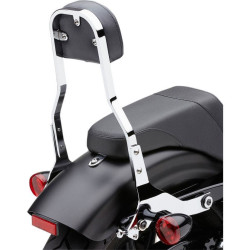 PartzBiz HD CBU-602-2041 - Cobra 602-2041 Chrome Short 14" Square Detachable Backrest Kit Harley 00-05 FL FX | 602-2041