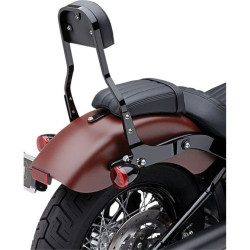 PartzBiz HD CBU-602-2042B - Cobra 602-2042B Black Short 14" Square Detachable Backrest Kit Harley 07-17 FL/FX | 602-2042B