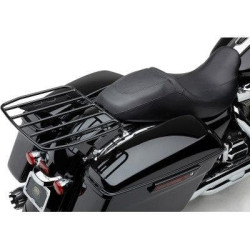 PartzBiz HD CBU-602-2800B - Cobra 602-2800 Chrome Big Ass Racks แบนที่ถอดออกได้กระเป๋าเดินทาง Harley FLH 09-20 1510-0667 631473 15100667 Electra Road Street Glide King