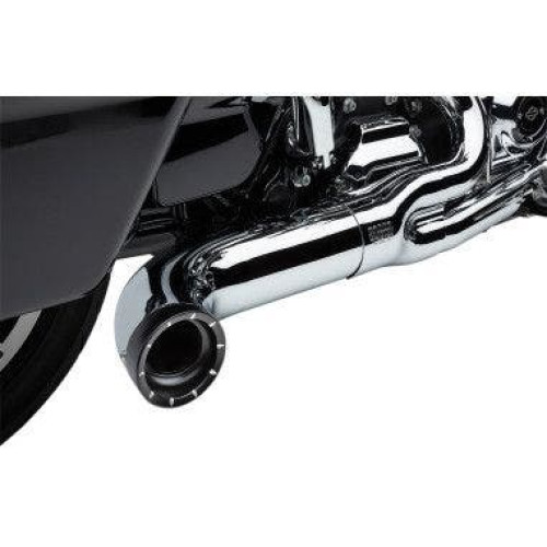 PartzBiz HD: 4420729-Cobra 6271 Chrome 2-Into-1 4" Turnout Exhaust System 17-Up Harley Touring M8 electra glide road glide road king mufflers pipes headers Performance big twin cam Upgrades Milwaukee Eight