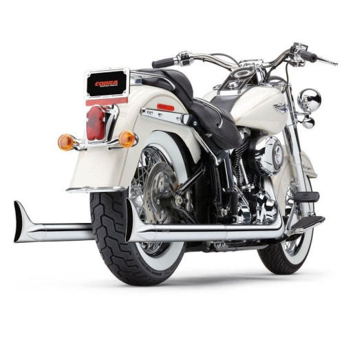 PartzBiz HD: 4420707-Cobra 6987Chrome True Dual Fishtail Exhaust Pipe V-Twin Softail FXST FLST 97-06 630077 header full system best for performance tune horsepower gain mayan mayans cholo PartzBiz HD: 4420707-Cobra 6987Chrome True Dual Fishtail Exhaust Pipe V-Twin Softail FXST FLST 97-06 630077 header full system best for performance tune horsepower gain mayan mayans cholo