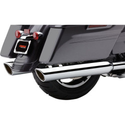 PartzBiz HD CBU-6106 - Cobra 909 Chrome Twins 4" Scallop Slash Cut Mufflers for Harley FLH/T 95-1 | 6106 PartzBiz HD CBU-6106 - Cobra 909 Chrome Twins 4" Scallop Slash Cut Mufflers for Harley FLH/T 95-1 | 6106