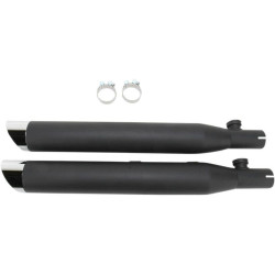 PartzBiz HD CBU-6006B - Cobra Black 3" Slash Cut Slip On Mufflers Billet Tip Harley 08-16 FXDF FXDWG | 6006B PartzBiz HD CBU-6006B - Cobra Black 3" Slash Cut Slip On Mufflers Billet Tip Harley 08-16 FXDF FXDWG | 6006B