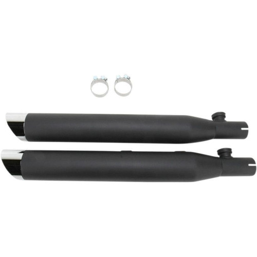 PartzBiz HD: 4420672-Cobra Black 3" Slash Cut Slip On Mufflers Billet Tip Harley 08-16 FXDF FXDWG | 6006B PartzBiz HD: 4420672-Cobra Black 3" Slash Cut Slip On Mufflers Billet Tip Harley 08-16 FXDF FXDWG | 6006B
