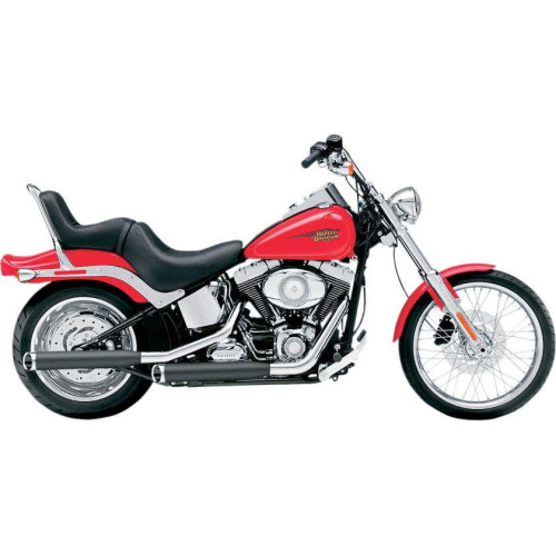 PartzBiz HD: 4420674-Cobra Black 3" Slash Cut Slip On Mufflers w/Billet Tip Harley 07-16 FLSTF FXSTD | 6001B PartzBiz HD: 4420674-Cobra Black 3" Slash Cut Slip On Mufflers w/Billet Tip Harley 07-16 FLSTF FXSTD | 6001B