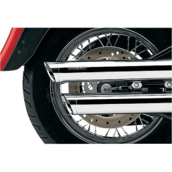 PartzBiz HD CBU-6000 - Cobra Chrome 3" Slash Cut Slip On Mufflers w/Billet Tip Harley 00-06 FLSTF FXSTD | 6000 PartzBiz HD CBU-6000 - Cobra Chrome 3" Slash Cut Slip On Mufflers w/Billet Tip Harley 00-06 FLSTF FXSTD | 6000