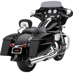 PartzBiz HD CBU-6450 - Cobra Chrome Powerflo RPT 2-Into-1 Exhaust w/ 4.5 Muffler Harley 10-16 FLH/T | 6450 PartzBiz HD CBU-6450 - Cobra Chrome Powerflo RPT 2-Into-1 Exhaust w/ 4.5 Muffler Harley 10-16 FLH/T | 6450