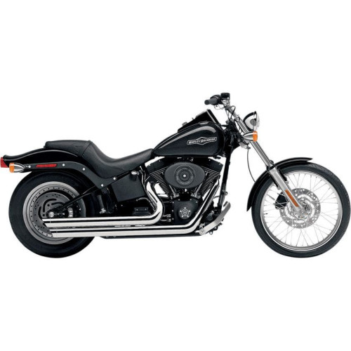 PartzBiz HD: 4420615-Cobra Chrome Speedster Slashdown Exhaust for Harley Softail 86-06 FXST/FLST | 6850