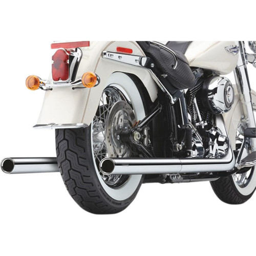 PartzBiz HD: 4420590-Cobra Softail Dual Chrome Exhaust w/ Billet Tips Harley Softail FX /FLST 07-11 | 6985 PartzBiz HD: 4420590-Cobra Softail Dual Chrome Exhaust w/ Billet Tips Harley Softail FX /FLST 07-11 | 6985