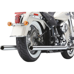PartzBiz HD CBU-6986 - Cobra Softail Dual Chrome Exhaust w/ Billet Tips Harley Softail FX /FLST 12-16 | 6986 PartzBiz HD CBU-6986 - Cobra Softail Dual Chrome Exhaust w/ Billet Tips Harley Softail FX /FLST 12-16 | 6986