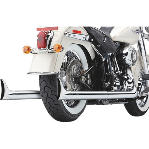 PartzBiz HD: 4420593-Cobra Softail Dual Chrome Exhaust w/ Fishtail Tips Harley Softail FX /FLST 07-11 | 6988 PartzBiz HD: 4420593-Cobra Softail Dual Chrome Exhaust w/ Fishtail Tips Harley Softail FX /FLST 07-11 | 6988