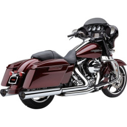 PartzBiz HD CBU-6212CB - Cobra USA Chrome w/Black Tips Tri Flow 5" Wide Slip On Mufflers Harley FLH 95-16 | 6212CB PartzBiz HD CBU-6212CB - Cobra USA Chrome w/Black Tips Tri Flow 5" Wide Slip On Mufflers Harley FLH 95-16 | 6212CB