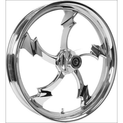 PartzBiz HD: 4420439-Colorado Customs Chrome Skid Row Wheel & Tire Package for Harley Models