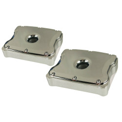PartzBiz HD MW89-335 - ชุดกล่องโยกสองชิ้น Chrome Die-Cast ที่สมบูรณ์ Harley Twin Cam 99 ขึ้นไป PartzBiz HD MW89-335 - ชุดกล่องโยกสองชิ้น Chrome Die-Cast ที่สมบูรณ์ Harley Twin Cam 99 ขึ้นไป