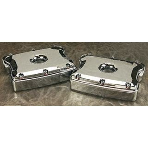 PartzBiz HD: 4420431-Complete Polished Die-Cast Two Piece Rocker Box Kit Harley Twin Cam 99-Later