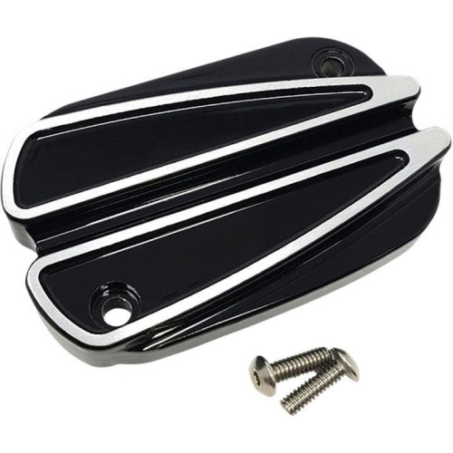 PartzBiz HD: 4420386-Convington Custom Black Ripper Master Cylinder Lid Harley Touring 13-Up