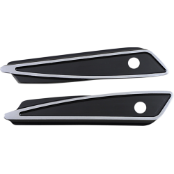 PartzBiz HD DS35011806 - Covington Customs Black Ripper Saddlebag Hinge Covers Harley Police FLHT/R 14-Up 
