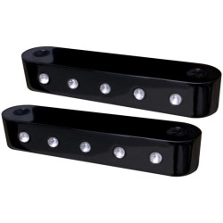 PartzBiz HD DS14100110 - Covingtons Black Dimpled Front Fender Spacers Harley Touring FLH/T 14-17 | C1103-B
