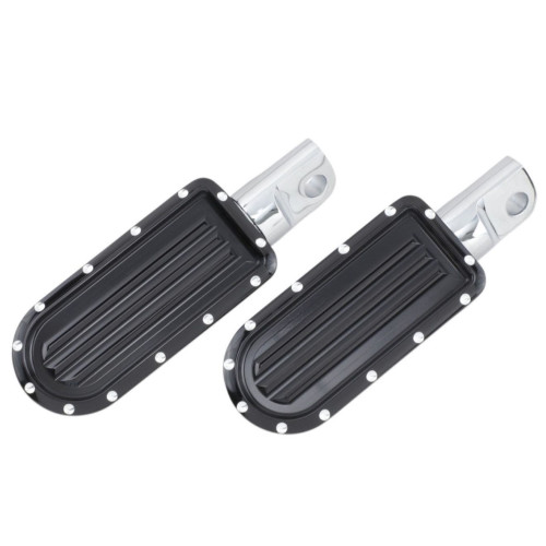 PartzBiz HD: 4420342-Covingtons Customs Black Dimpled Billet Footpegs Foot Peg Harley Male Mount Pair | C1243-B