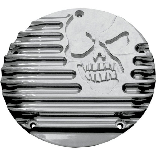 PartzBiz HD: 4420312-Covingtons Chrome Machine Head CNC Machined Derby Cover Harley Twin Cam 99-17 | C1074-C
