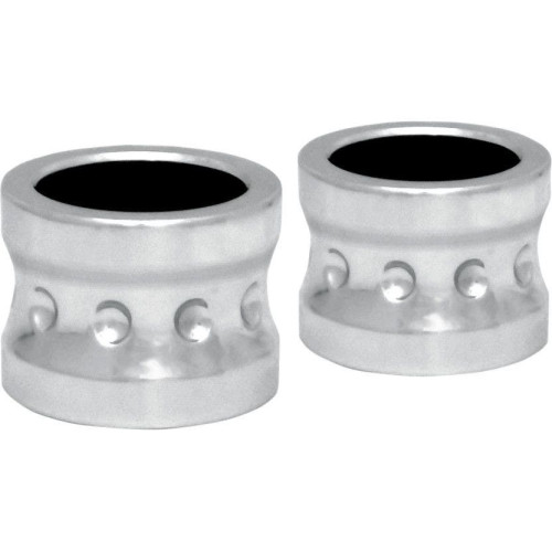 PartzBiz HD: 4420296-Covingtons Customs Chrome Dimpled Front Axle Spacers Harley FLH 08-17 W/O ABS | C0013-C