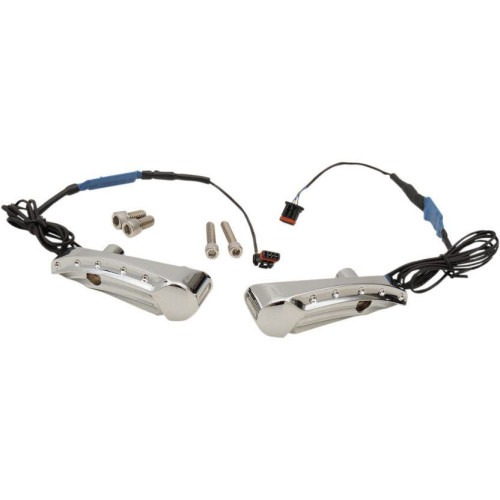 PartzBiz HD: 4420302-Covingtons Customs Chrome Flush Front Billet Turn Signals Harley FLTR 15-17 | C1300-C