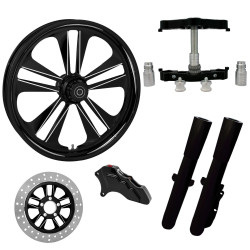 PartzBiz HD CRANK-SNGL-ECL-KIT-23PCKG - Crank Eclipse 23 ” ยางล้อด้านเดียวพร้อมท่อนล่างและตัวเลื่อน Raked Triple Trees | ข้อเหวี่ยง-SNGL-ECL-KIT-23PCKG
