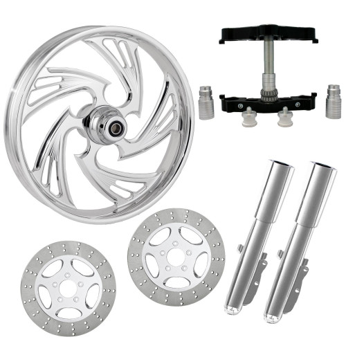 PartzBiz HD: 4420259-Crisis Chrome 23” ยางล้อโรเตอร์คู่พร้อมท่อนล่างและสไลเดอร์แบบ Raked Triple Trees วิกฤต-DUAL-CHR-KIT-PCKG PartzBiz HD: 4420259-Crisis Chrome 23” ยางล้อโรเตอร์คู่พร้อมท่อนล่างและสไลเดอร์แบบ Raked Triple Trees วิกฤต-DUAL-CHR-KIT-PCKG