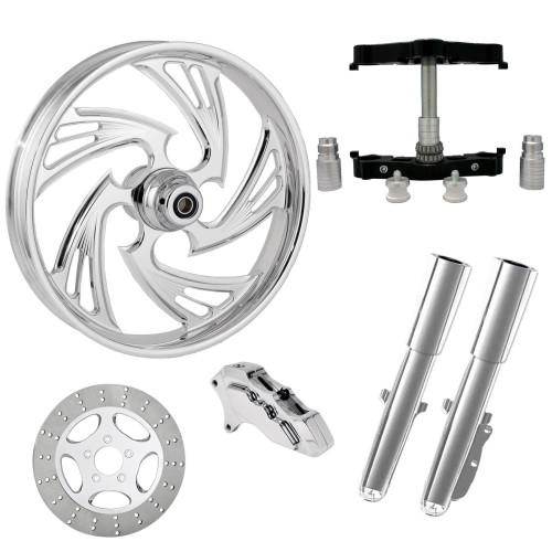 PartzBiz HD: 4420260-Crisis Chrome 23" Wheel Tire Single Side w/ Raked Triple Trees Lowers & Sliders | CRISIS-SNGL-CHR-KIT-23PCKG PartzBiz HD: 4420260-Crisis Chrome 23" Wheel Tire Single Side w/ Raked Triple Trees Lowers & Sliders | CRISIS-SNGL-CHR-KIT-23PCKG
