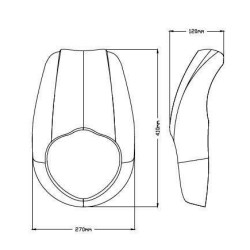 PartzBiz HD TR304787 - Acces Anarchy แฟริ่งกึ่งสีดำ Kawasaki Vulcan S 15-Up