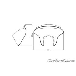 PartzBiz HD TR304767 - Custom Acces Batwing SML แฟริ่งสูบยาว Yamaha Bolt XVS950 13-Up BTM0008H
