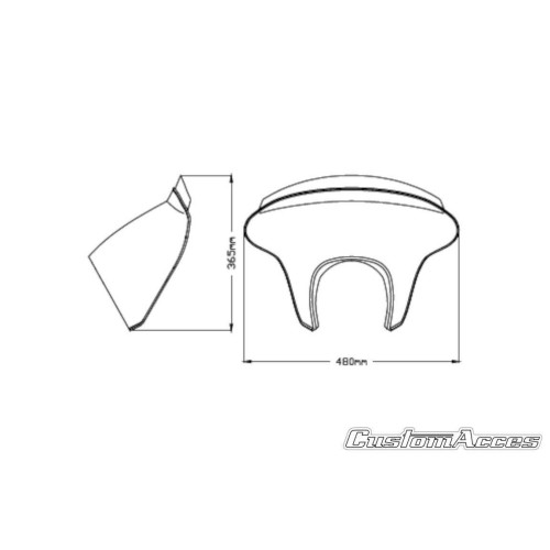 PartzBiz HD: 4420213-Custom Acces Batwing SML แฟริ่ง Smoke Honda Rebel CMX 300 500 17-Up BTM0002H PartzBiz HD: 4420213-Custom Acces Batwing SML แฟริ่ง Smoke Honda Rebel CMX 300 500 17-Up BTM0002H