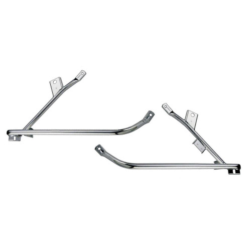 PartzBiz HD: 4420193-Custom Black Saddlebag Support Brackets for Harley FLH 09-13 Repl OEM 90881-09A | Custom Chome