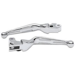 PartzBiz HD 648018 - Custom Chrome 3 Slot คลัทช์และคันเบรคสำหรับ Harley Davidson 2008-2013 Touring Models