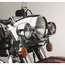 PartzBiz HD 15-547 - Custom Chrome 4 1/2” Frenched Passing Lamp Trim Ring สำหรับ Harley '62-Up