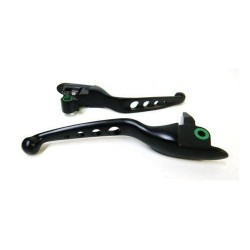 PartzBiz HD 648017 - Custom Chrome 4 Hole คลัทช์และเบรคสีดำสำหรับ Harley Davidson 2008-2013 Touring Models - 68017