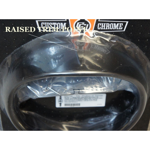 PartzBiz HD: 4420166-Custom Chrome 7" Chrome Headlight Trim Ring with Visor for Harley Touring Models 30-106 PartzBiz HD: 4420166-Custom Chrome 7" Chrome Headlight Trim Ring with Visor for Harley Touring Models 30-106