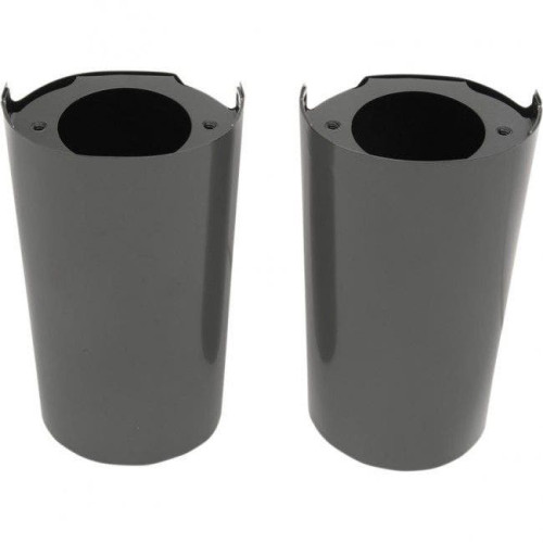 PartzBiz HD: 4420167-Custom Chrome Smooth Black Stock Length Repl OEM 49mm Upper Slider Covers 14-17 | 688753